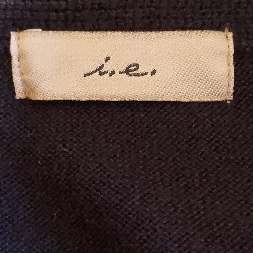 Vintage i.e. 90s Black Faux Fur Convertible Cardigan Sweater Size L - Picture 7 of 9
